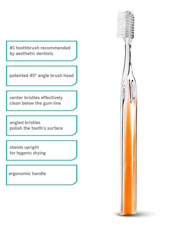 Supersmile Crystal Collection Toothbrush - Orange Sunstone | Shop Now for International Shipping - Buy Online on GoSupps.com