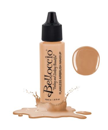 Belloccio's Professional Cosmetic Airbrush Makeup Foundation 1/2oz Bottle: Buff- Light with Golden Undertones