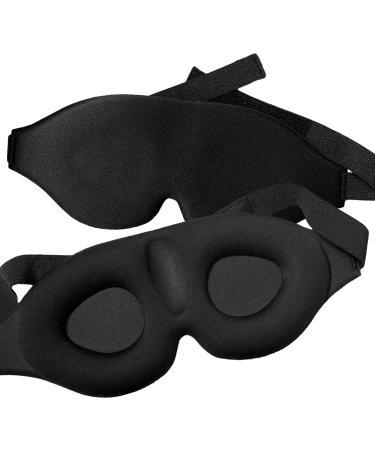 BLAQ Sleep Mask for Men and Women 100% Light Blocking 3D Eye Mask for Night Sleeping Blindfold for Relaxation Zero Pressure Eye Cover