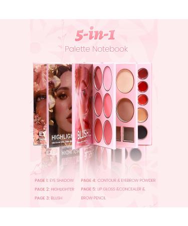 Palette de Maquillage en Forme de Livre Highlighter En 6 Nuances | Palette de Fards Paupi res 24 Couleurs Pour Sortie Voyage Beaut F te Quotidien Photo - Buy Online on GoSupps.com