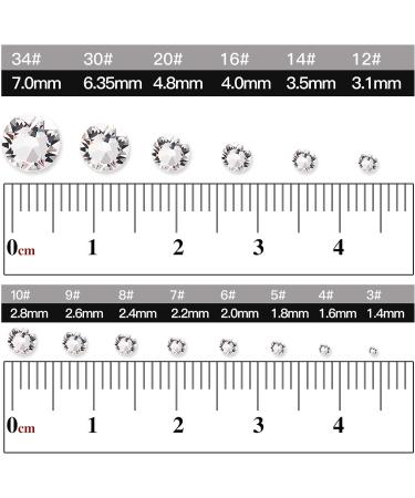 1440PCS White SS20/4.8mm Crystal Rhinestones - Flatback Glass Gemstones for Clothes, Shoes, Nails, Crafts & Decor - Buy Online on GoSupps.com