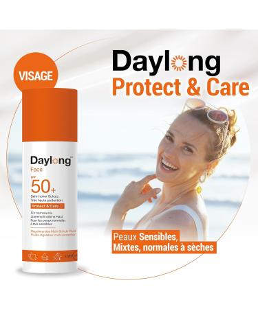 Daylong Protect & Care Cr me Solaire Fluide SPF50+ Visage et corps Base maquillage quotidien Hydratation 24h 50ml Protect & Care SPF50+ - Buy Online on GoSupps.com