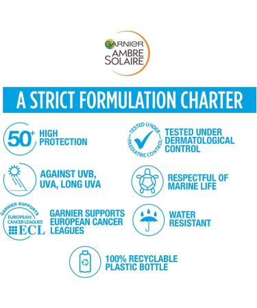 Garnier Ambre Solaire Eco Design Sun Protection Sun Cream Lotion SPF50 High Sun Protection Factor 50 Water Resistant & Non Sticky Sunscreen UVA & UVB Protection Recycled & Recyclable Bottle 200ml - Buy Online on GoSupps.com