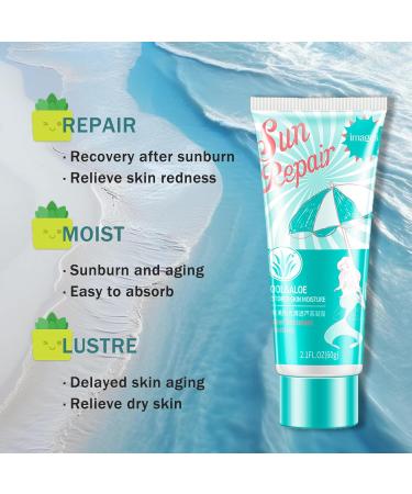 Advance Face Sunscreens SPF 45 + Aloe Vera Gel Repair After Sun Skin Face Suncream Factor 45 Face Repair Redness Skin Non-Greasy Lightweight Deep Hydration UVA/UVB Protection Sooth Waterproof - Buy Online on GoSupps.com