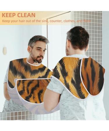 Leopard Beard Bib Apron | Men's Beard Hair Catcher | Perfect Gift for Dad & Husband - Shaving Accessory with 2 Suction Cups - Buy Online on GoSupps.com