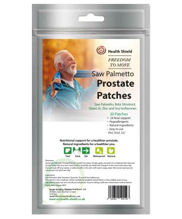 Prostate Patches - Saw Palmetto | 30 Day Supply | Prostate Health | Transdermal Patches