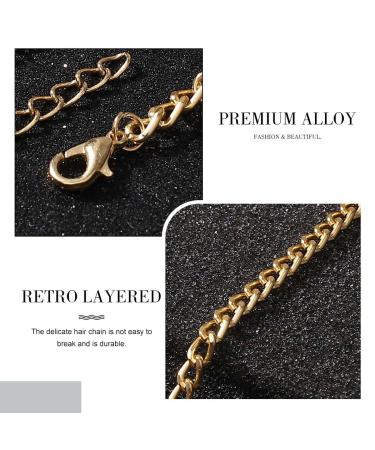Catery Gold Hair Chain Jewelry - Boho Headpiece with Rhinestones for Women and Girls - Buy Online on GoSupps.com