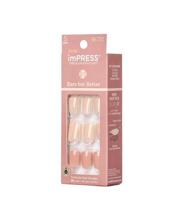 KISS imPRESS No Glue Mani Press On Nails - Nude Short Squoval Shape 30 Nails + Accessories | Buy Online Internationally - Buy Online on GoSupps.com