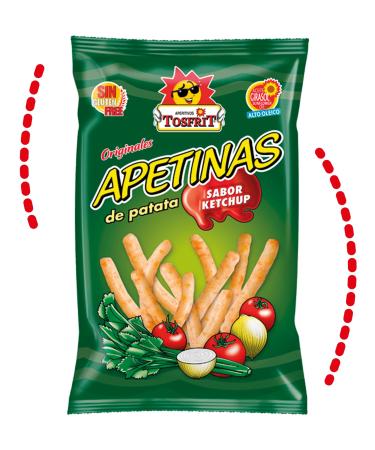 ICHUCHES Tostfrit Potato Appeltines - Snack Tostfrit (Ketchup 20 grams)