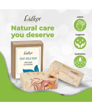  Lidkor Goat Milk Soap Handmade Soothing Effect 100g - Buy Online on GoSupps.com