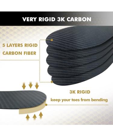 Carbon Fiber Insoles for Turf Toe & Foot Fractures - Unisex Size 8/7 | Durable Support & Recovery - Buy Online on GoSupps.com