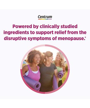 Centrum Complete Multivitamin Supplement + Hot Flash Support Menopause Support Tablets, with Clinically Studied geniVida, 30 Count - Buy Online on GoSupps.com