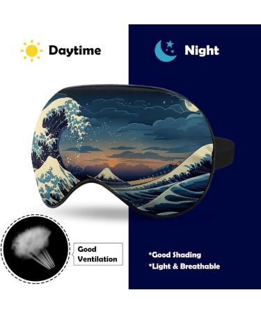 Buy Rolling Waves Soft Sleep Mask - Adjustable Light-Blocking Eye Cover for Sleep | Night Eye Mask for Men Women & Kids - Buy Online on GoSupps.com