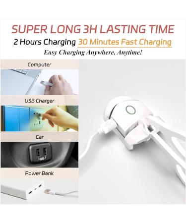 Buy Rechargeable Heated Eyelash Curler - Portable Electric Lash Curler with 2 Heating Modes & Sensing Silicone Pad - Ideal Makeup Tool for Women - Buy Online on GoSupps.com