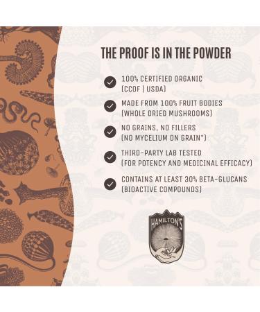 Hamilton s Crucial Cordyceps | Organic Mushroom Extract Powder for Endurance and Immune Support | High Potency | 30% Beta Glucans | No Additives | GF Non-GMO Vegan (100g) 3.53 Ounce (Pack of 1) - Buy Online on GoSupps.com