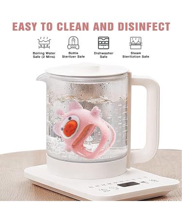 MQGX Baby Teething Toy - Silicone Teether for Babies 0-6 Months, BPA Free Chew Toy, Pig Design, Soothes Teething Pain, Sucking Needs - Pink - Buy Online on GoSupps.com