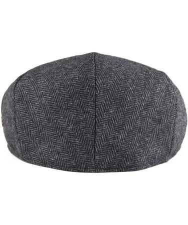 VOBOOM Men's Wool Blend Herringbone Flat Ivy Newsboy Hat - Dark Grey 7 7/8 - Buy Online on GoSupps.com