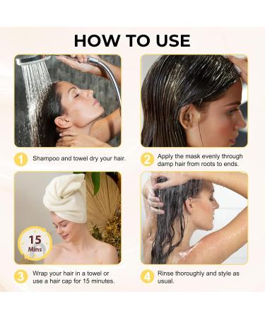 Collagen Hair Mask 220ML Collagen Hair Treatment Deep Repair Conditioning for Dry Damaged Hair All Hair Types - Buy Online on GoSupps.com