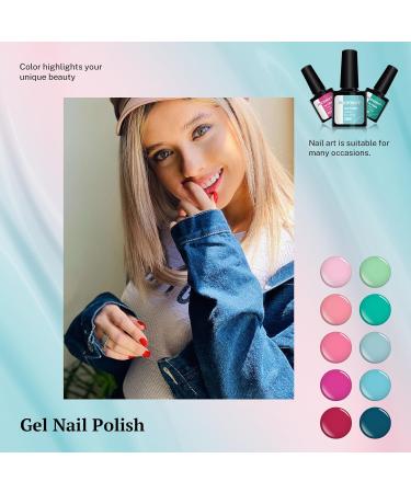 PHOENIXY 24 PCS Gel Nail Polish Set - 21 Colors Soak Off Kit | Nude Pink Red Blue Green Yellow Orange | Base & Top Coat | Perfect Gift for Women - Infinite Reverie - Buy Online on GoSupps.com