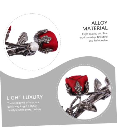 minkissy 1pc Hairpin Vintage Flower Hair Clip Women Hair Jewelry Flower Hair Clips for Women Bridal Barrette Clip Hair Pin Hair Barrettes Rose Hair Decoration Alloy Bobby Miss Wedding - Buy Online on GoSupps.com