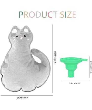 Hot Water Bottle Hot Water Bottles with Plush Cover Hot Water Bottle Cover with Soft Fleece Cover 1200ml Hot Water Bag Cat Pattern for Pain Relief Abdomen Neck Waist Back Legs Gray - Buy Online on GoSupps.com