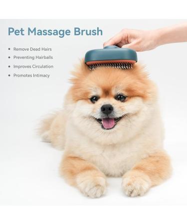 Self-Cleaning Cat Brush for Short-Haired Cats | Aumuca Pet Hair Brush - Removes Mats & Loose Fur (Green) - Buy Online on GoSupps.com