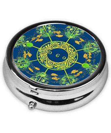 Yin Yang Totem Round Pill Box - 3 Compartment Organizer | Portable Travel Pill Box for Travel - Buy Online on GoSupps.com