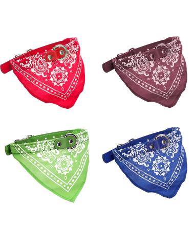 Buy KQNM 4PCs Dog Half Bandana Set - Triangle Neckerchief Collars for Small & Medium Pets | Durable & Stylish | 4 Colors Available - Buy Online on GoSupps.com