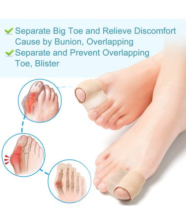 Povihome 6 Pack Gel Toe Separator Set for Bunion Corrector and Pain Relief - Soft Silicone Spacers for Overlapping Toes and Hallux Alignment - Buy Online on GoSupps.com