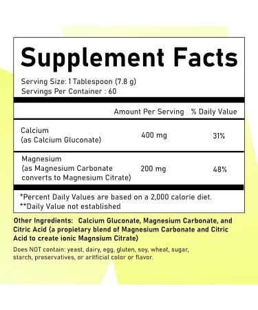 Outback Naturals CalMag High Absorption Powder - 2:1 Calcium and Magnesium Citrate Supplement - Promotes Stress Relief, Sleep, and Bone Health - 16.5 oz - Buy Online on GoSupps.com