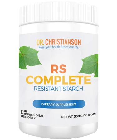 Dr. Christianson RS Complete - Resistant Starch Powder with Organic Green Banana Flour - Non-GMO + Dairy-Free Fiber Powder Supplement - The Metabolism Reset Diet (30 Servings / 300g)