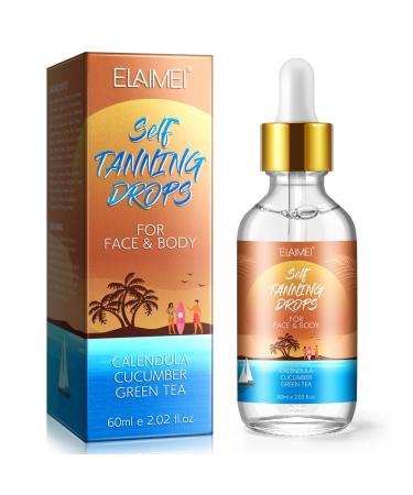 Self-tanners drops-facial self-brown drops of medium color-bronzer drops-self-tanners for the face-self-tanned facial tan.