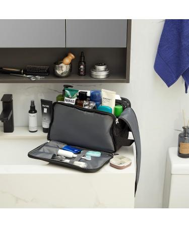 Lifewit Large Black Toiletry Bag for Men | Double Zipper Travel Shaving Dopp Kit | Water-Resistant Organizer for Toiletries and Accessories - Buy Online on GoSupps.com