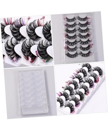7 Pairs false eyelashes curl lash extensions lash clusters cosplay lashes makeup eyelashes colored lashes fake lashes false lash extensions extend artificial fiber fluffy - Buy Online on GoSupps.com