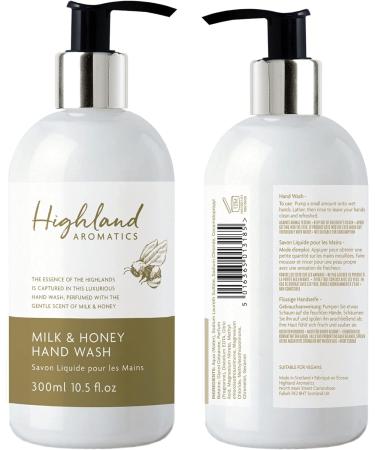 Highland Aromatics Fine Liquid Handwash Milk and Honey 300ml Pump Action Bottle - Buy Online on GoSupps.com