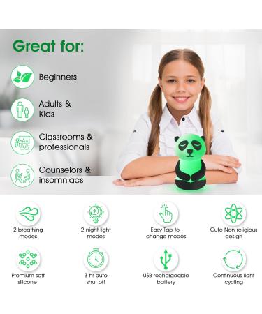Calm Collective Peaceful Panda Breathing Trainer Light - Stress Relief Anxiety & ADHD Solution | Mindfulness Meditation Tools & Self Care Gifts - Buy Online on GoSupps.com