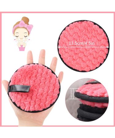8 Washable Slaughtering Pads - Reusable Microfiber Makeup Remover Sponges for Facial Cleaning - 11.5 cm 4 Colors (Black Brown Pink White) - Buy Online on GoSupps.com