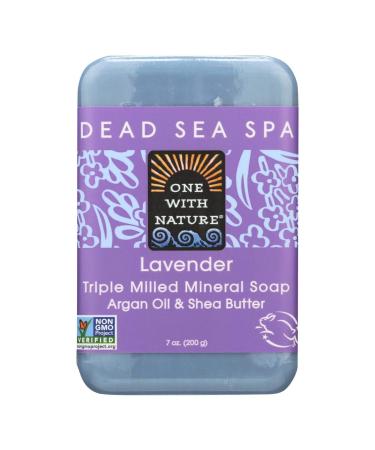 One with Nature Triple Milled Mineral Soap Bar Lavender 7 oz (200 g)