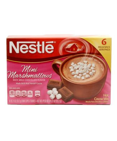 Nestle Hot Cocoa Mix Mini Marshmallows Rich Milk Chocolate Flavor 6 Envelopes 0.71 oz (20.2 g) Each