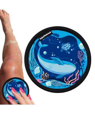 Sac de d capage de Sable effaceur de Sable Portable | Fournitures de Vacances d' t Brosse de Nettoyage Multifonction pour Les Voyages en Plein air Les Aventures Baleine Fond Bleu