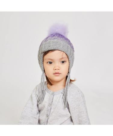 LANGZHEN Toddler Winter Hat - Fleece Lined Beanie for Kids 2-4 Years, Grey-Mix - Buy Online on GoSupps.com