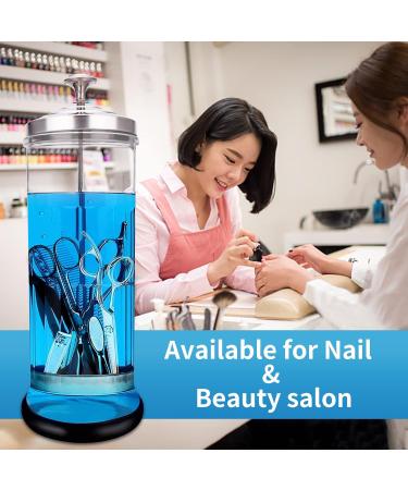 Durable Disinfectant Barber Sterilizer Jar - 50 Oz Glass Jar for Nail Tools & Hair Stylist Supplies - Buy Online on GoSupps.com