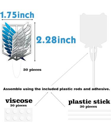 Notbadsys Wings of Liberty Cupcake Decoration Suitable for Attack on Titan Theme Party Cake Decoration (30 pieces) - Buy Online on GoSupps.com