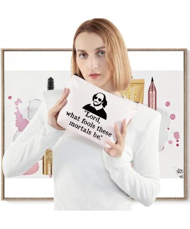 Levlo Funny Shakespeare Cosmetic Bag - Perfect Gift for Shakespeare Fans | Makeup Zip Pocket for Women & Girls - Buy Online on GoSupps.com