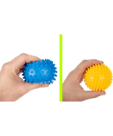 Fizyo Igelball 4er Set Massage Globe Set for Reflex Zones Muscle Relaxation & Pain Relief | Spiked Balls for Hand Foot & Back Massage - Buy Online on GoSupps.com