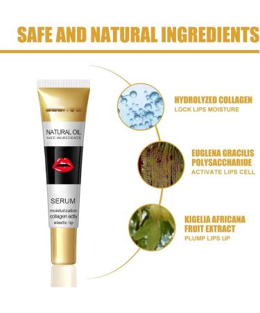 EXQST Collagen Elastic Lip Serum Moisturizing Lip Plumper Waterproof Hydrating Long Lasting Lip Plumping Oil Nourish Lip Skin - Buy Online on GoSupps.com
