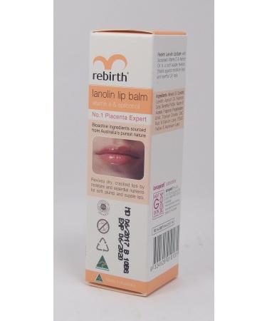 Rebirth Lanolin Lip Balm with Vitamin E, Apricot Oil & Sunscreen - Product of Australia - Buy Online on GoSupps.com