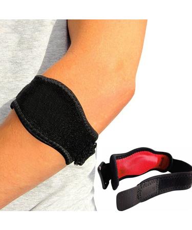 GOTOTOP Elbow Straps - 360 Coverage & Pressure Relief for Sports Adjustable EVA Rubber Tennis Support (Red) - International Shipping - Buy Online on GoSupps.com
