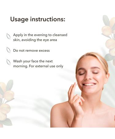 Revitalizing Night Facial Cream with Organic Argan Oil - Anti-Aging Moisturizer Vegan 97.7% Natural Ingredients 1.7 Fl Oz - Buy Online on GoSupps.com