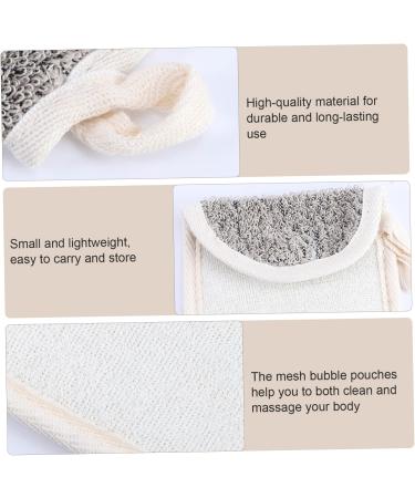 VINTORKY 5pcs Flip Soap Foam Net Soap Mesh Holder Net Bag Soap Bag Exfoliating Soap Pocket Khaki Cotton Linen - Buy Online on GoSupps.com